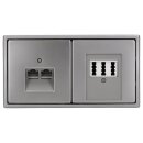 Jung Serie LS Komplett-Set Edelstahl: Cat.6A...