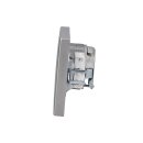 Jung Serie LS Komplett-Set Edelstahl: Cat.6A iso-Anschlussdose iso-8/8 Up 0 + ES2969-2UA Abdeckung + TAE-Anschlussdose TAE 3x6 NFN Up 0 rw + ES2969T Abdeckung + ES2982 Rahmen 2-fach