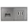 Jung Serie LS Komplett-Set Edelstahl: Cat.6A iso-Anschlussdose iso-8/8 Up 0 + ES2969-2UA Abdeckung + TAE-Anschlussdose TAE 3x6 NFN Up 0 rw + ES2969T Abdeckung + ES2982 Rahmen 2-fach