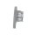 Jung Serie LS Komplett-Set Edelstahl: Cat.6A iso-Anschlussdose iso-8/8 Up 0 + ES2969-2UA Abdeckung + TAE-Anschlussdose TAE 3x6 NFN Up 0 rw + ES2969T Abdeckung + ES2982 Rahmen 2-fach