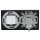 Jung Serie LS Komplett-Set Edelstahl: Cat.6A iso-Anschlussdose iso-8/8 Up 0 + ES2969-2UA Abdeckung + TAE-Anschlussdose TAE 3x6 NFN Up 0 rw + ES2969T Abdeckung + ES2982 Rahmen 2-fach
