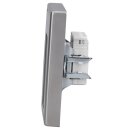 Jung Serie LS Komplett-Set Edelstahl: TAE-Anschlussdose TAE 3x6 NFN Up 0 rw + ES2969T Abdeckung f. TAE-Anschlussdose + ES2981 Rahmen 1-fach
