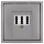 Jung Serie LS Komplett-Set Edelstahl: TAE-Anschlussdose TAE 3x6 NFN Up 0 rw + ES2969T Abdeckung f. TAE-Anschlussdose + ES2981 Rahmen 1-fach