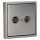 Jung Serie LS Komplett-Set Edelstahl: Antennensteckdose EDU 04 F + ES2990TV Abdeckung f. Antennen-Steckdose + ES2981 Rahmen 1-fach
