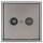 Jung Serie LS Komplett-Set Edelstahl: Antennensteckdose EDU 04 F + ES2990TV Abdeckung f. Antennen-Steckdose + ES2981 Rahmen 1-fach