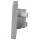 Jung Serie LS Komplett-Set Edelstahl: Antennensteckdose EDU 04 F + ES2990TV Abdeckung f. Antennen-Steckdose + ES2981 Rahmen 1-fach