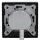 Jung Serie LS Komplett-Set Edelstahl: Antennensteckdose EDU 04 F + ES2990TV Abdeckung f. Antennen-Steckdose + ES2981 Rahmen 1-fach