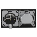 Jung Serie LS Komplett-Set Edelstahl: Antennensteckdose EDU 04 F + ES2990TV Abdeckung f. Antennen-Steckdose + ES1520 SCHUKO Steckdose + ES2982 Rahmen 2-fach
