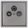Jung Serie LS Komplett-Set Edelstahl: Triax EDA 302 F Antennendose 3-Loch Stichdose SAT/TV/R + ES2990SAT Abdeckung f. SAT-TV-Steckdose + ES2981 Rahmen 1-fach