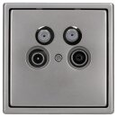 Jung Serie LS Komplett-Set Edelstahl: Antennensteckdose...