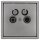 Jung Serie LS Komplett-Set Edelstahl: Antennensteckdose 4-Loch Stichdose ASTRO GUT 400 + ES2990-4SAT2 Abdeckung f. SAT-TV-Steckdose Ankaro + ES2981 Rahmen 1-fach
