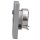 Jung Serie LS Komplett-Set Edelstahl: Antennensteckdose 4-Loch Stichdose ASTRO GUT 400 + ES2990-4SAT2 Abdeckung f. SAT-TV-Steckdose Ankaro + ES2981 Rahmen 1-fach