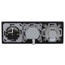 Jung Serie LS Komplett-Set Edelstahl: Antennensteckdose EDU 04 F + ES2990TV Abdeckung + Cat.6A iso-Anschlussdose + ES2969-2UA Abdeckung + ES1520 Steckdose + ES2983 Rahmen 3-fach