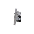 Jung Serie LS Komplett-Set Edelstahl: Antennendose 3-Loch SAT/TV/R + ES2990SAT Abdeckung + Cat.6A iso-Anschlussdose iso-8/8 Up 0 + ES2969-2UA Abdeckung + ES1520 Steckdose + ES2983 Rahmen 3-fach