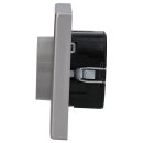 Jung Serie LS Komplett-Set Edelstahl: 1730DD Drehdimmer Standard LED + ES1740 Abdeckung mit Drehknopf + ES2981 Rahmen 1-fach