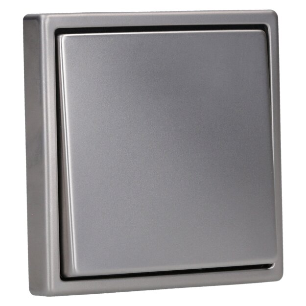Jung Serie LS Komplett-Set Edelstahl: 1710DE Tastdimmer Standard LED + ES1700 Steuertaste Standard + ES2981 Rahmen 1-fach
