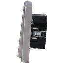 Jung Serie LS Komplett-Set Edelstahl: 1710DE Tastdimmer Standard LED + ES1700 Steuertaste Standard + ES2981 Rahmen 1-fach