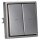 Jung Serie LS Komplett-Set Edelstahl: 539VU Jalousie-Wippschalter, Taster 1-polig + ES2995P Wippe f. Jalousie-Schalter/-Taster + ES2981 Rahmen 1-fach