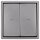 Jung Serie LS Komplett-Set Edelstahl: 539VU Jalousie-Wippschalter, Taster 1-polig + ES2995P Wippe f. Jalousie-Schalter/-Taster + ES2981 Rahmen 1-fach