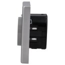Jung Serie LS Komplett-Set Edelstahl: RTR230 Raumthermostat (Öffner) 230 V + ES1749 Abdeckung für Raumtemperaturregler-Einsätze + ES2981 Rahmen 1-fach