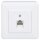 RKB Netzwerkdose / Datendose LAN mit Unterputz-Abdeckung reinweiß 80000001 + Aufputz-Adapter  80000092, 5 Gbit/s, 1-fach RJ45