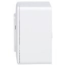 RKB Netzwerkdose / Datendose LAN mit Unterputz-Abdeckung reinweiß 80000002 + Aufputz-Adapter  80000092, 5 Gbit/s, 2-fach RJ45  - passend für Cat.6- und Cat.7 Netzwerk-Kabel