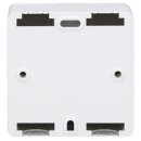 RKB Netzwerkdose / Datendose LAN mit Unterputz-Abdeckung reinweiß 80000002 + Aufputz-Adapter  80000092, 5 Gbit/s, 2-fach RJ45  - passend für Cat.6- und Cat.7 Netzwerk-Kabel