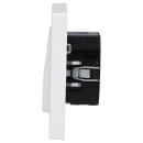 Jung Serie A Komplett-Set Alpinweiß: 1710DE Tastdimmer Standard LED + AS1700WW Steuertaste Standard + A5581BFWW Rahmen 1-fach
