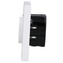 Jung Serie A Komplett-Set Alpinweiß: RTR230 Raumthermostat (Öffner) 230 V + A1749BFWW Abdeckung für Raumtemperaturregler + A5581BFWW Rahmen 1-fach