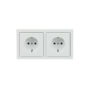 Busch-Jaeger 20-2 EUC-84 SCHUKO® Doppelsteckdose Plattform 63 Studioweiß 2CKA002014A1487