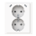 Busch-Jaeger 202EUJRB2USBC-84 SCHUKO® USB-Doppelsteckdose Safety+ mit 2x USB C 2TKA00006020