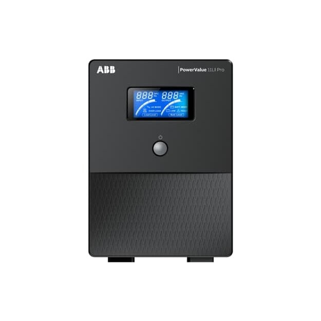 ABB UPS PowerValue 11LI Pro 800 VA Line-Interaktive USV mit 800 VA Nennleistung Pro Version 4NWP100176R0001