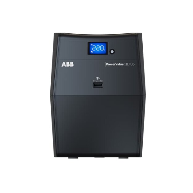 ABB UPS PowerValue 11LI Up 600 VA Line-Interaktive USV mit 600 VA Nennleistung Tower/Standgerät 4NWP100170R0001
