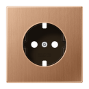 Jung BRG1520PL Zentralplatte für SCHUKO®-Steckdoseneinsätze Metall PVD-beschichtet Serie LS Bronze gebürstet