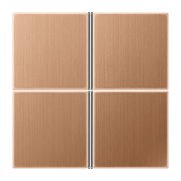 Jung BRG2404TSA Tastensatz F40 Metall PVD-beschichtet Serie LS Bronze gebürstet Aufputz