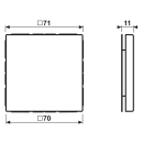 Jung BRG2994B Blind-Abdeckung (gerastet) Metall...