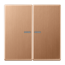 Jung BRG2995KO5 Wippe 2fach mit Lichtleiter Metall PVD-beschichtet Serie LS Bronze gebürstet Aufputz