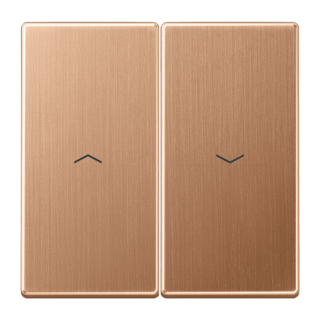 Jung BRG2995P Wippe 2fach mit Pfeilsymbolen Metall PVD-beschichtet Serie LS Bronze gebürstet Aufputz