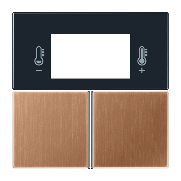 Jung BRG4093TSA Tastensatz F40 Raumcontroller Metall PVD-beschichtet Serie LS Bronze gebürstet Aufputz