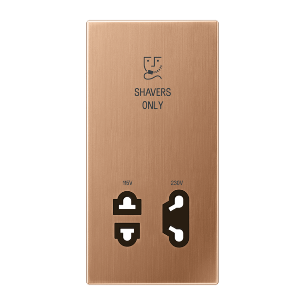 Jung SOBRG7522PL Abdeckung Shavers only Metall PVD-beschichtet Serie LS Bronze gebürstet Aufputz