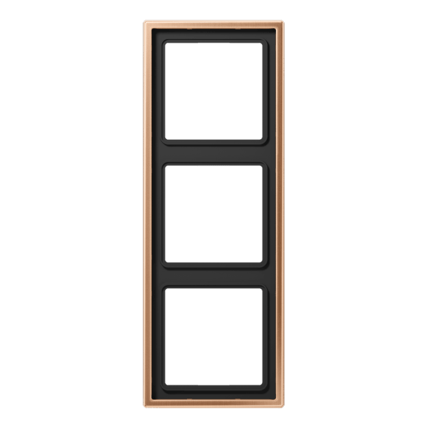 Jung BRG2983 Rahmen 3fach LS 990 Metall PVD-beschichtet Bronze gebürstet Aufputz