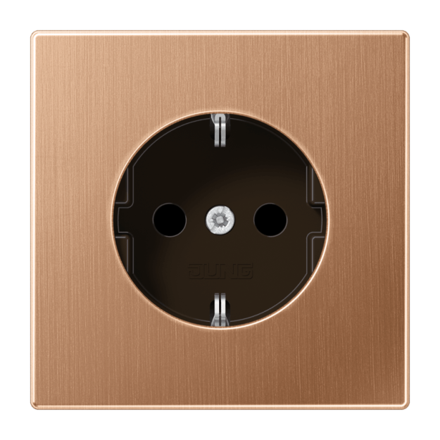 Jung BRG1520 SCHUKO®-Steckdose 16 A 250 V ~ Metall PVD-beschichtet Serie LS Bronze gebürstet