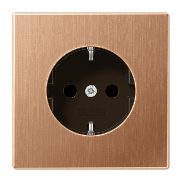 Jung BRG1521 SCHUKO®-Steckdose 16 A 250 V ~ Schraubklemmen Metall PVD-beschichtet Serie LS Bronze gebürstet
