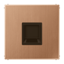 Jung BRG1969-1WE Abdeckung (gerastet) für Modular-Jack-Steckbuchsen 1fach UMA-CAT6A RADIALL Panduit Assmann Metall PVD-beschichtet Serie LS Bronze gebürstet Aufputz