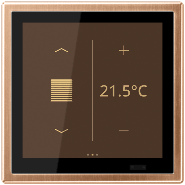 Jung BRG459D1S KNX Raumcontroller LS TOUCH mit Rahmen LS 990 Secure Metall PVD-beschichtet Bronze gebürstet Aufputz
