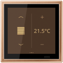 Jung BRG459D1S KNX Raumcontroller LS TOUCH mit Rahmen LS 990 Secure Metall PVD-beschichtet Bronze gebürstet Aufputz