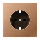 Jung BRG1520KIPL Zentralplatte für SCHUKO®-Steckdoseneinsätze Safety Plus Metall PVD-beschichtet Serie LS Bronze gebürstet