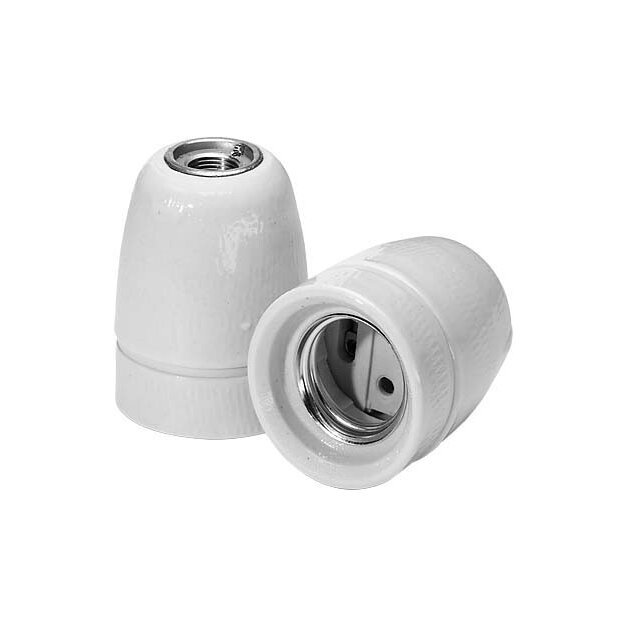 Houben 534833 Edisonfassung 3-teilig Porzellan E27 Weiß
