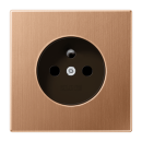 Jung BRG1521FKIPL-1 Zentralplatte für Steckdoseneinsatz französisch/belgisches System Safety Plus Metall PVD-beschichtet Serie LS Bronze gebürstet