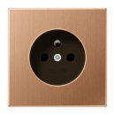 Jung BRG1521FPL-1 Zentralplatte für Steckdoseneinsatz französisch/belgisches System Metall PVD-beschichtet Serie LS Bronze gebürstet